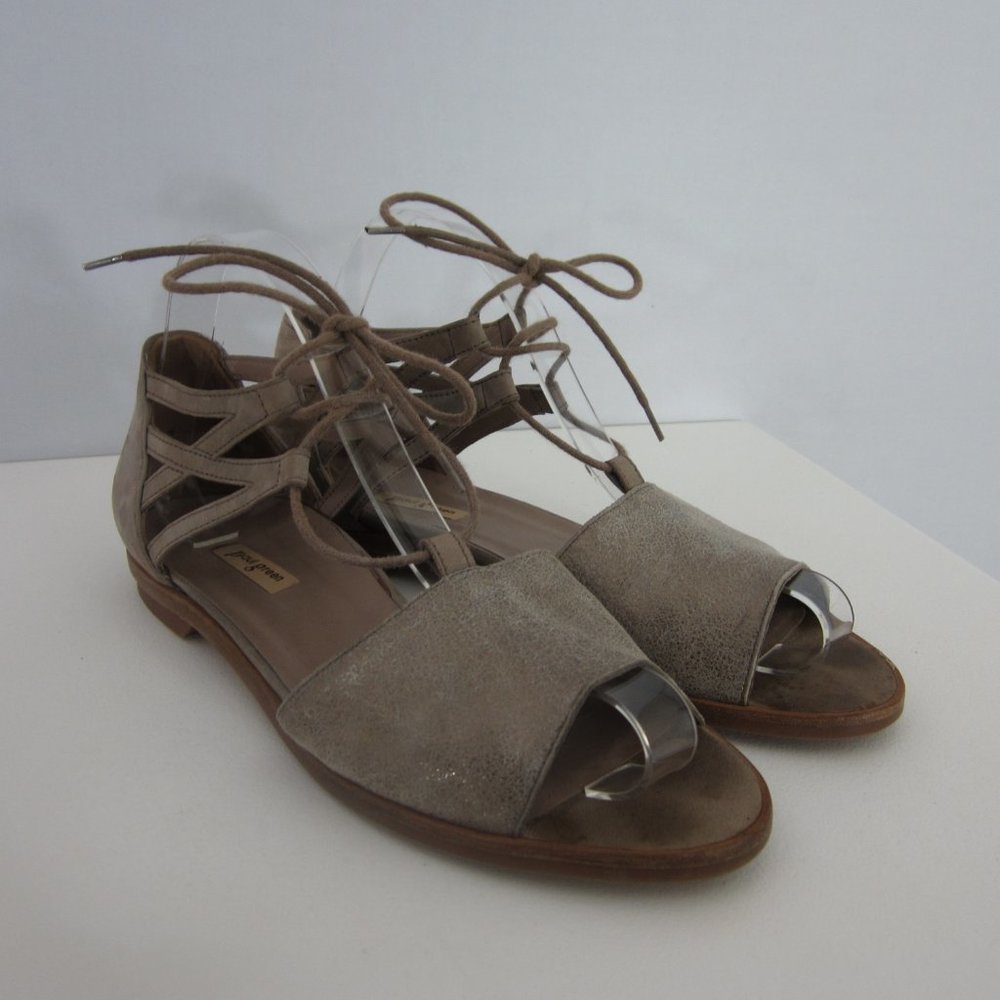 Paul Green Munchen Womens US 7.5 Taupe Beige Brown Sparkle Gladiator Sandals 5 - Picture 7 of 12